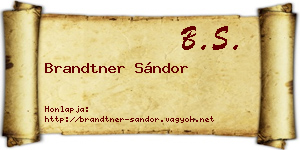 Brandtner Sándor névjegykártya