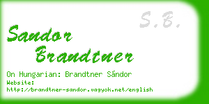 sandor brandtner business card